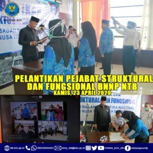 Lantik Pejabat Via Vicon, Ini Pesan Kepala BNNP NTB Kepada Pejabat Baru