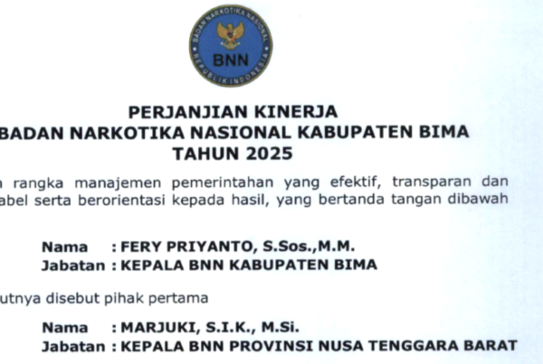 Perjanjian Kinerja BNN Kabupaten Bima Tahun 2025 Perjanjian Kinerja BNN Kabupaten Bima